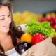 Woman with grocery bag