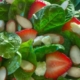 Strawberry spinach salad