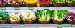 Produce supermarket aisle