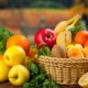 Fruits and veggies in a basket